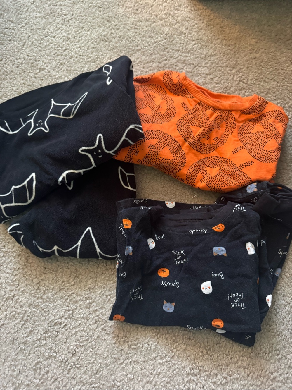 Carter's Kids Halloween Pajama Set - Orange & Black
